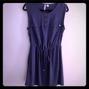 Francesca’s Alya Blue Drawstring Drop Waist Dress